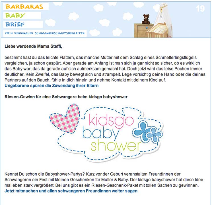 Schwangerschaftsnewsletter